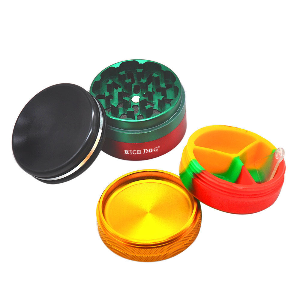 Rasta Zinc Alloy Diameter 63mm Four-layer Herb Grinder