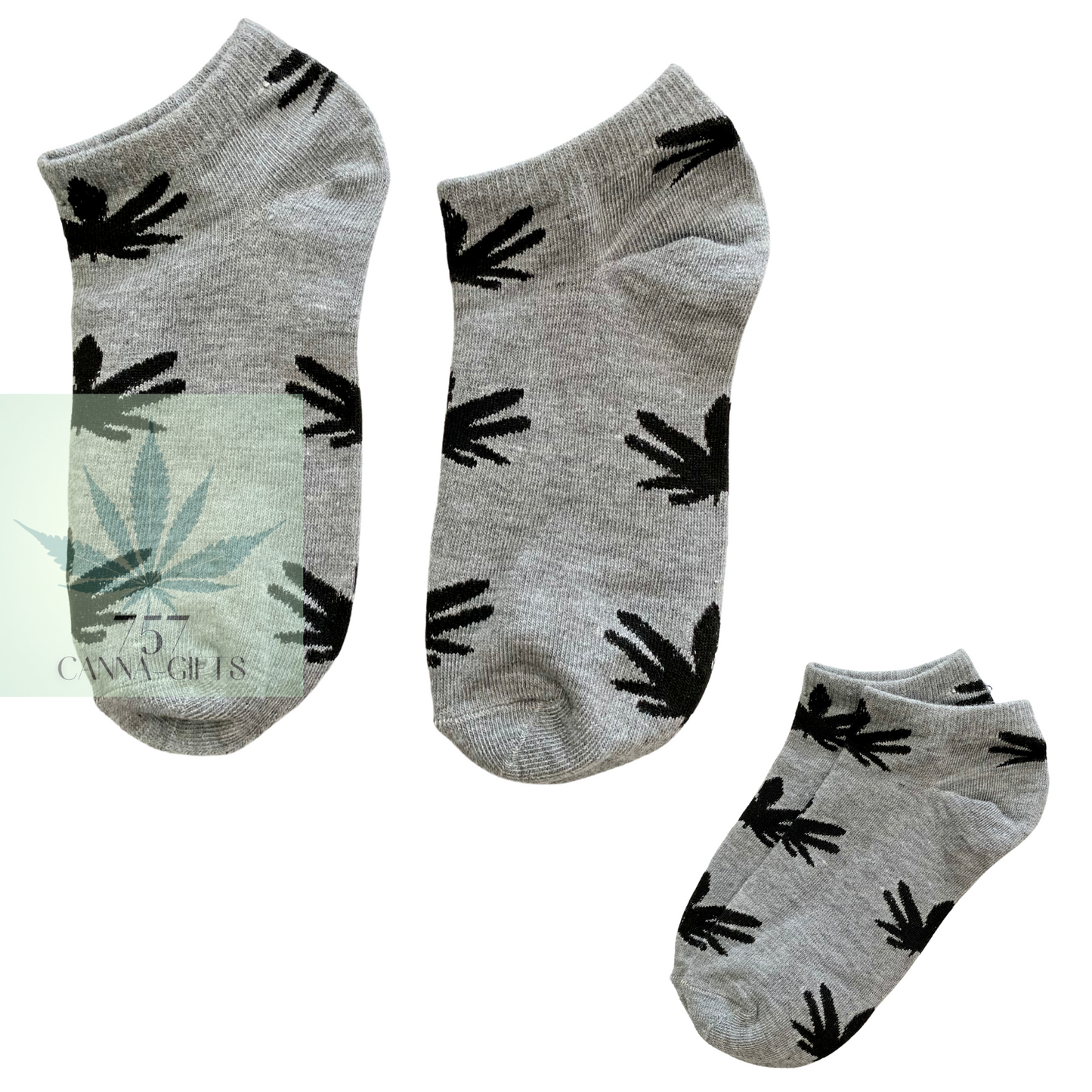 757 Cannagifts Pot Leaf Socks- Crew length, super soft, and fun