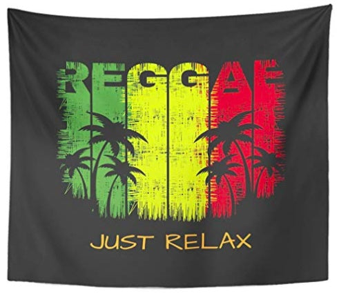 Tri-Color Reggae Relax Tapestry Art Wall Hanging in Various Sizes