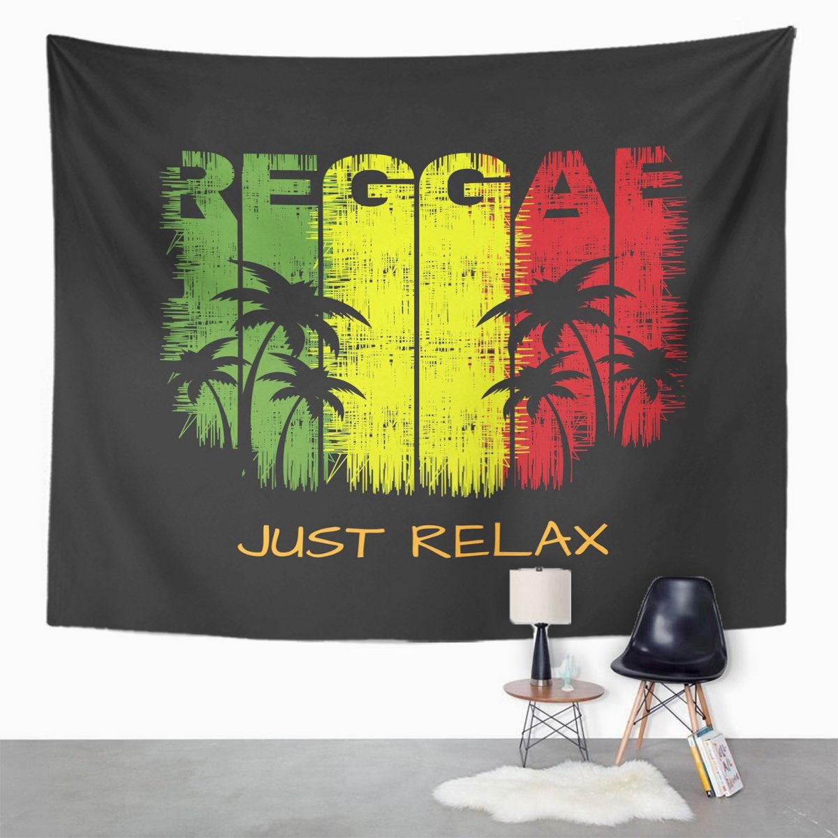 Tri-Color Reggae Relax Tapestry Art Wall Hanging in Various Sizes