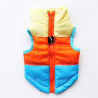 Retro Color-block Puffer Vest for Dogs