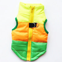 Retro Color-block Puffer Vest for Dogs