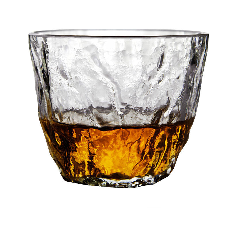 Rock Hammer Pattern Crystal Whisky Glasses