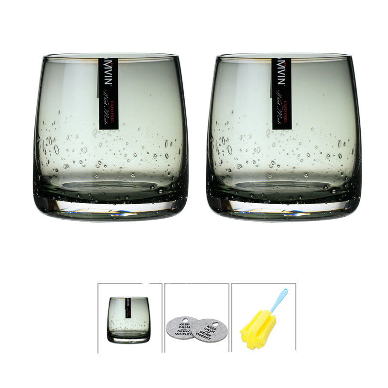 Rock Hammer Pattern Crystal Whisky Glasses