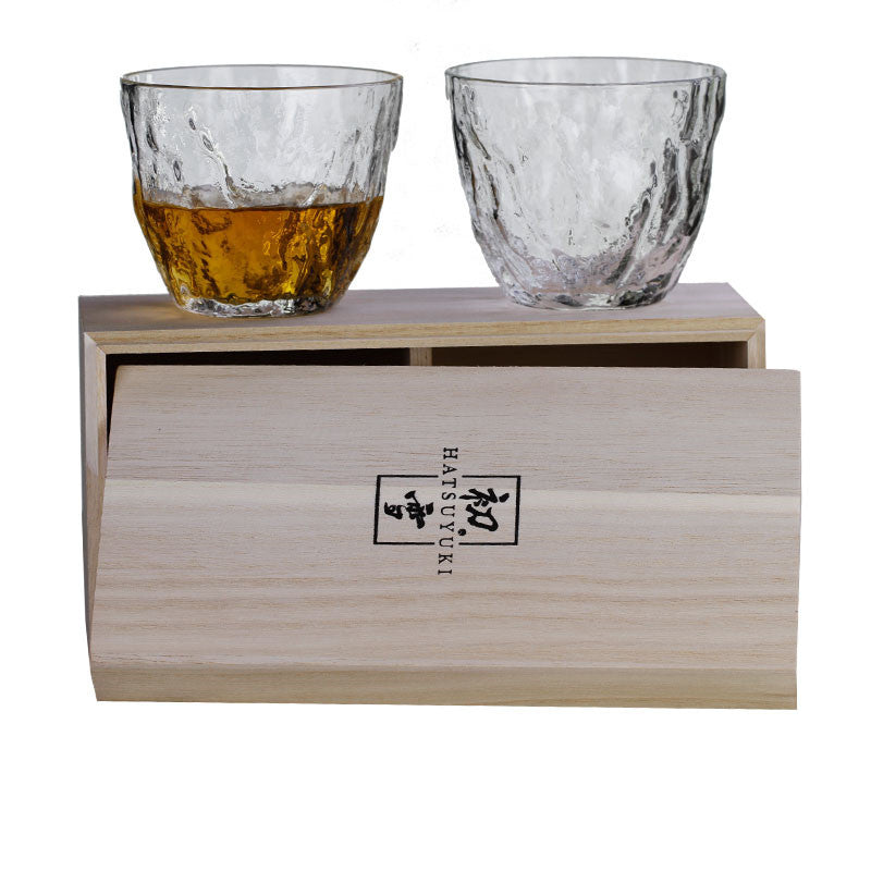 Rock Hammer Pattern Crystal Whisky Glasses