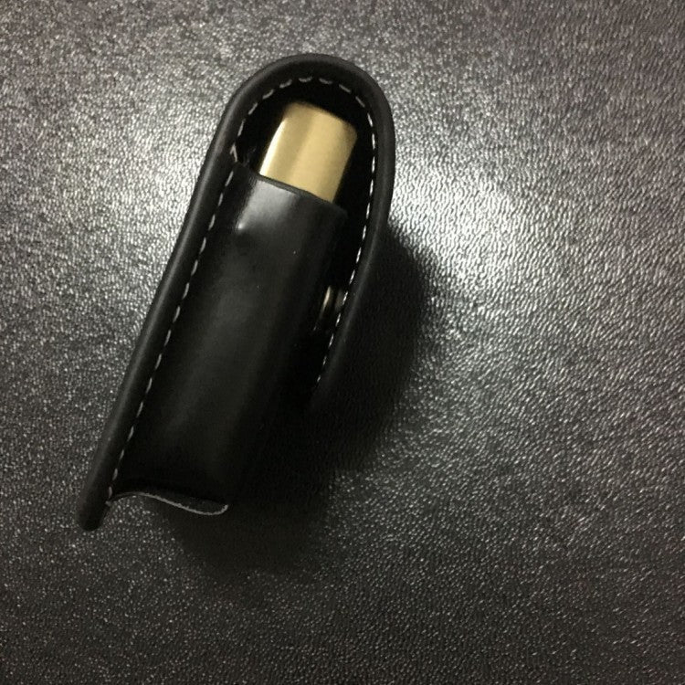 Black Zippo-Style Leather Lighter Holster