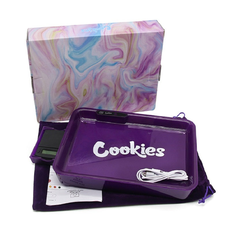 Cookies Brand LED Light-Up Rolling Tray in Multiple Colors