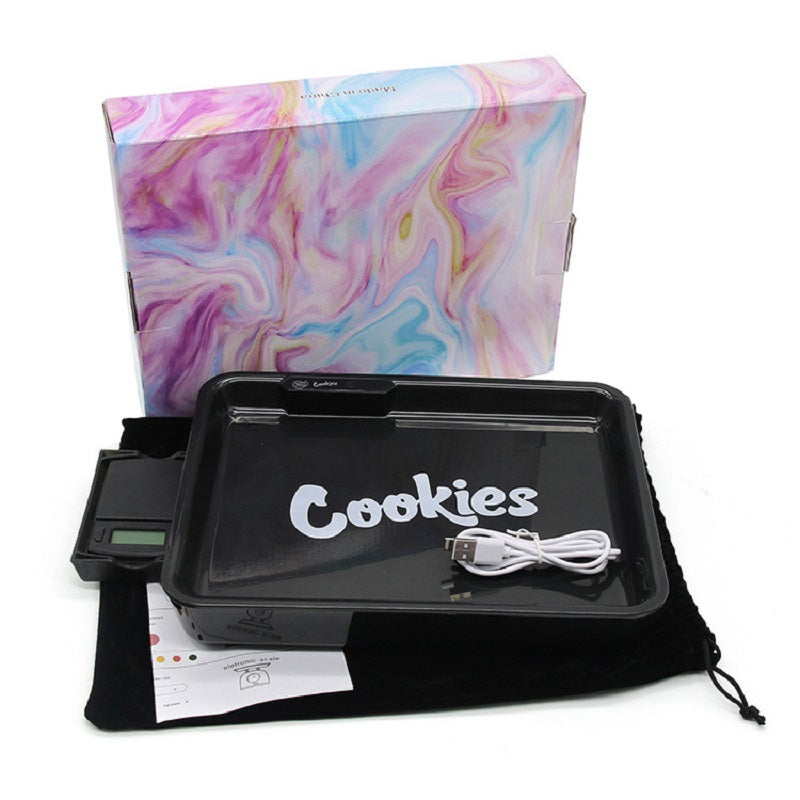 Cookies Brand LED Light-Up Rolling Tray in Multiple Colors