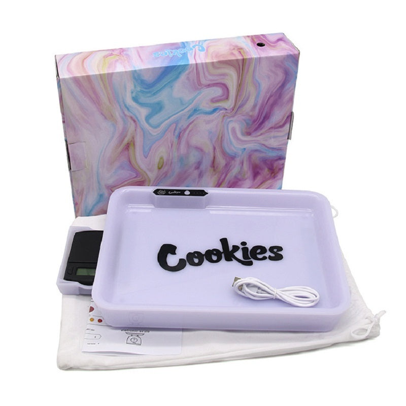 Cookies Brand LED Light-Up Rolling Tray in Multiple Colors