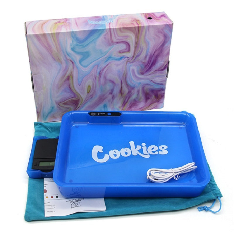 Cookies Brand LED Light-Up Rolling Tray in Multiple Colors