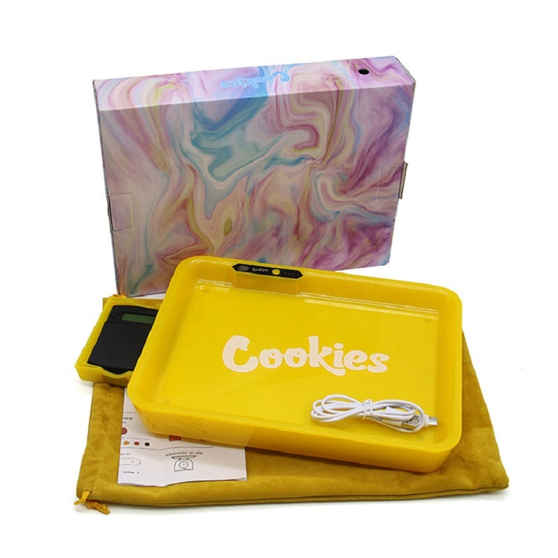 Cookies Brand LED Light-Up Rolling Tray in Multiple Colors