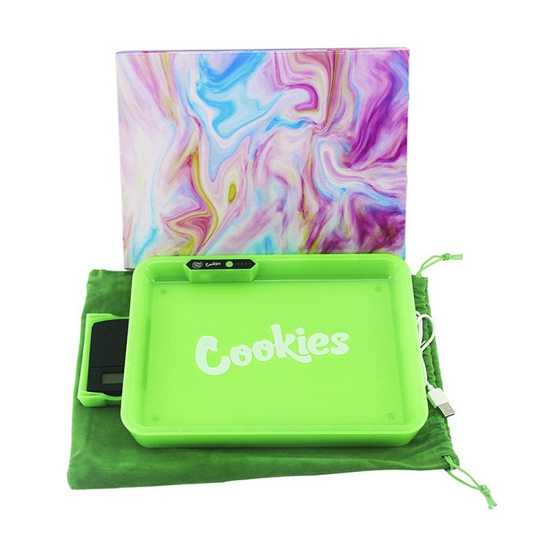 Cookies Brand LED Light-Up Rolling Tray in Multiple Colors