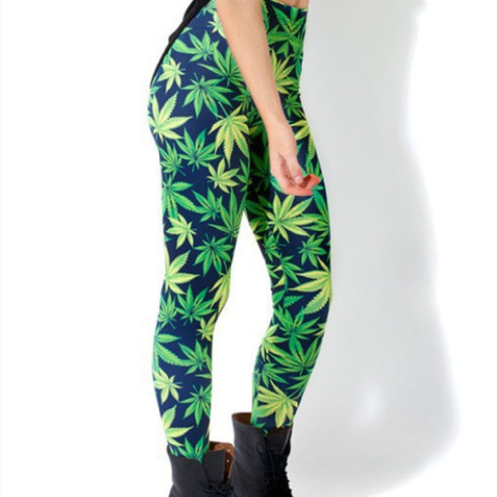 Canna Leaf Print Leggings