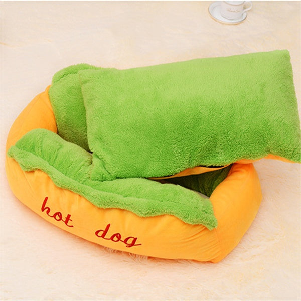 Hot Dog Bun-Shaped Dog Bed- Perfect for Dachshunds!