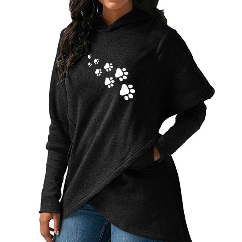 Dog paw print hoodie