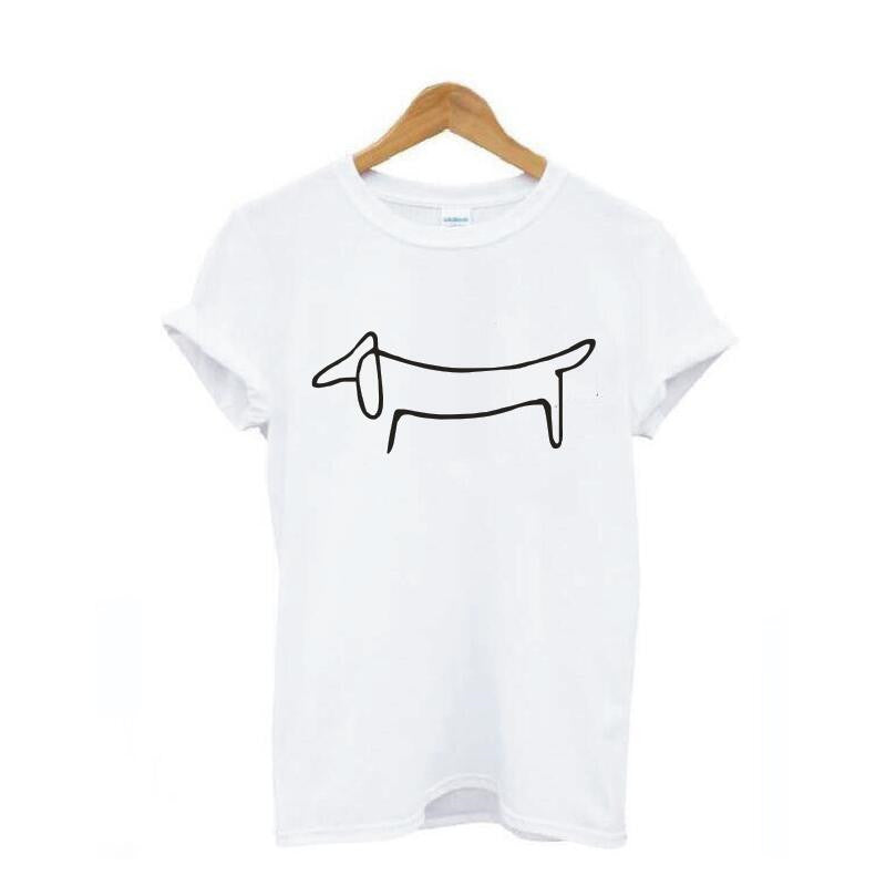 Women's Picasso's Dachshund Sketch T-Shirt