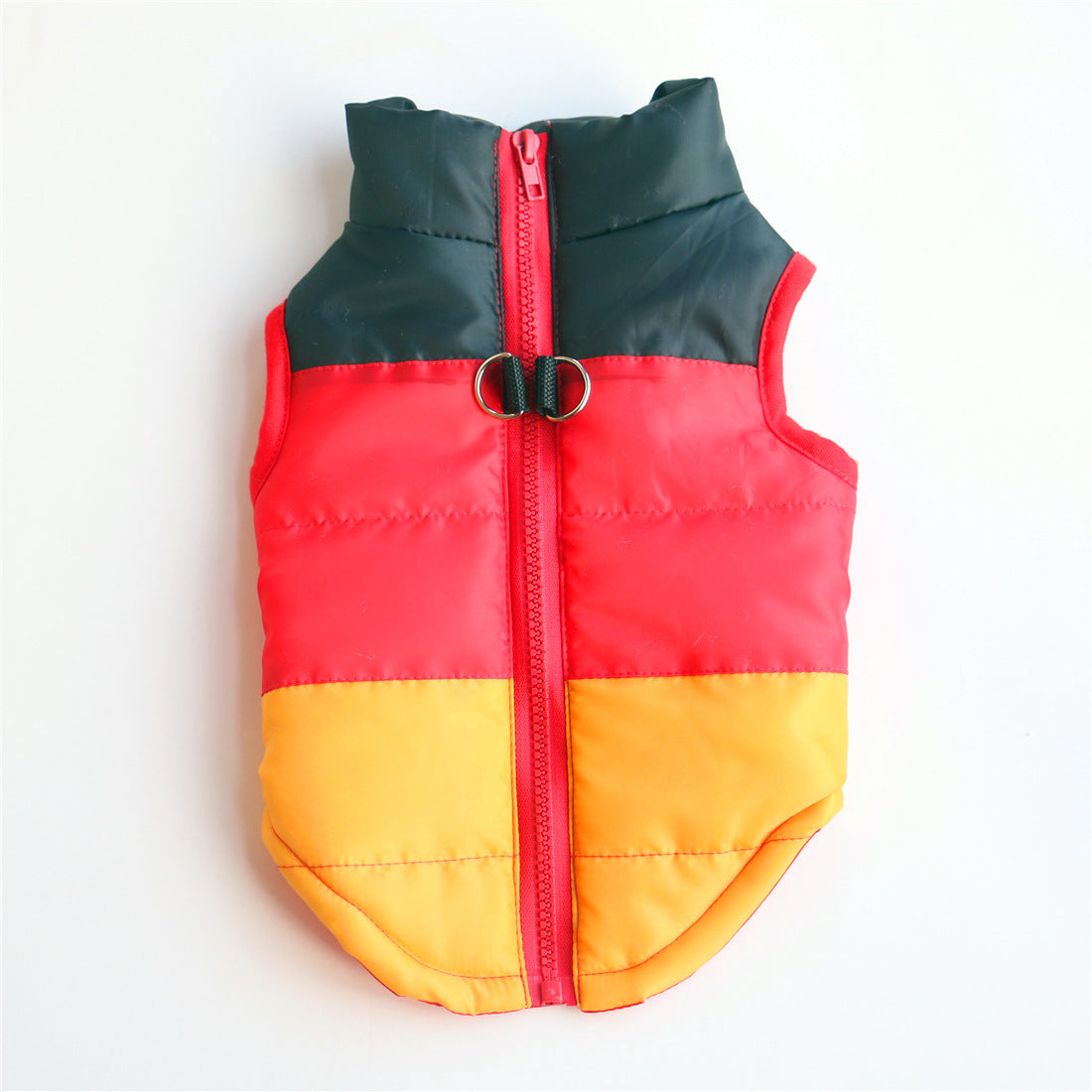 Retro Color-block Puffer Vest for Dogs