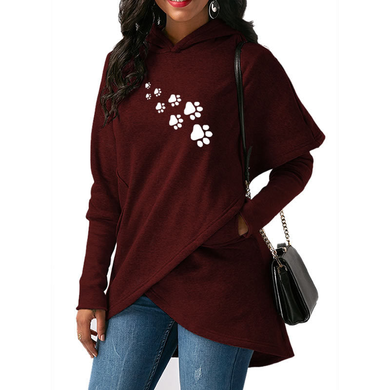 Dog paw print hoodie