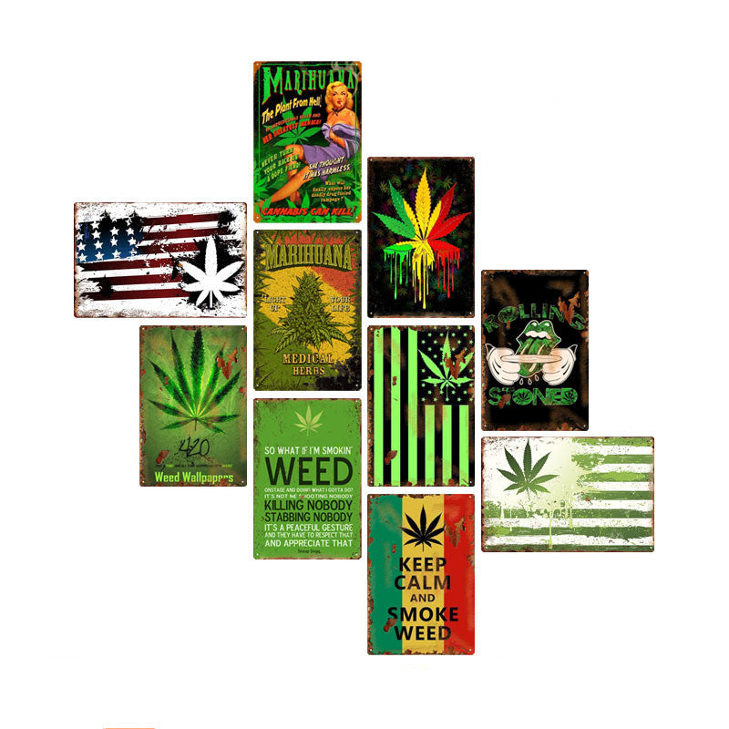 Various Canna-Themed Tin Signs #2 for your Bar, Man Cave, or Garage