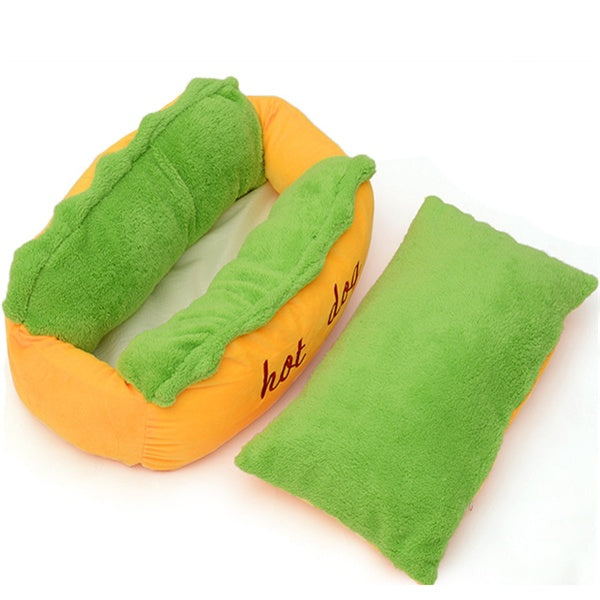 Hot Dog Bun-Shaped Dog Bed- Perfect for Dachshunds!