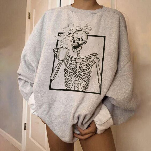 Holy Festival skull print long sleeve sweatshirt