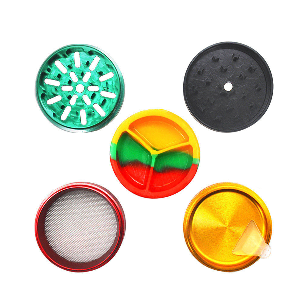 Rasta Zinc Alloy Diameter 63mm Four-layer Herb Grinder