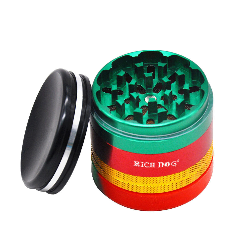 Rasta Zinc Alloy Diameter 63mm Four-layer Herb Grinder