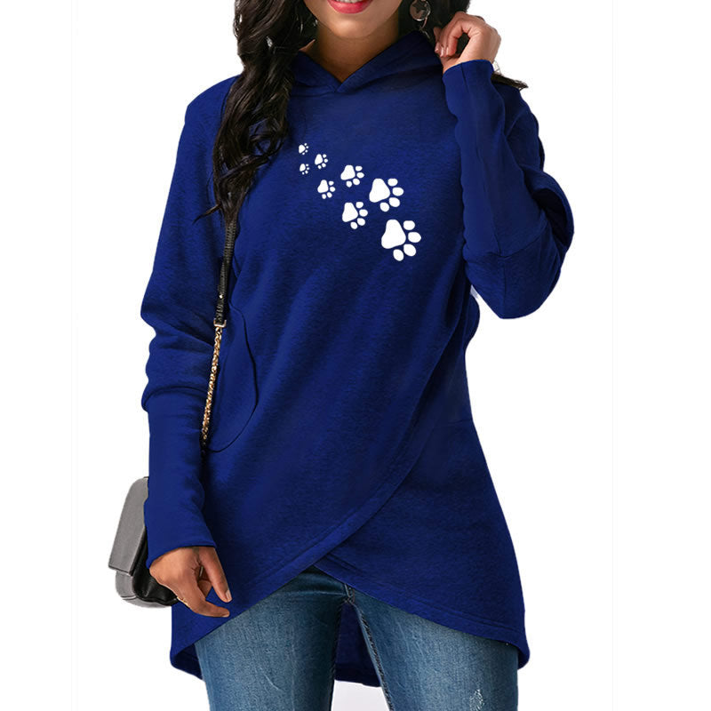 Dog paw print hoodie