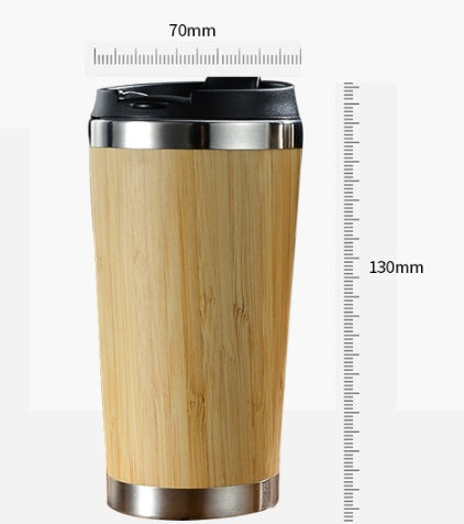 Bamboo and Stainless Steel Travel Coffee Cup