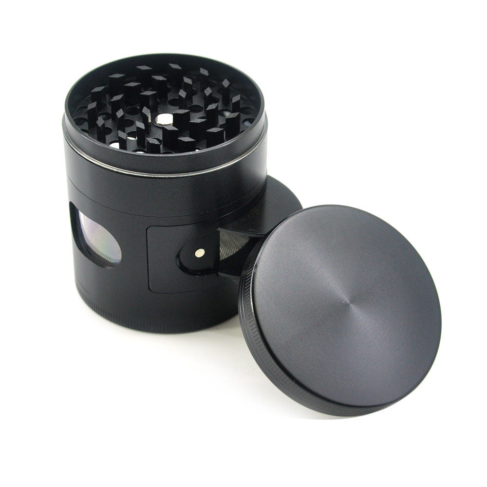 4-Layer Multi-functional Herb Grinder with Optional Side Pour