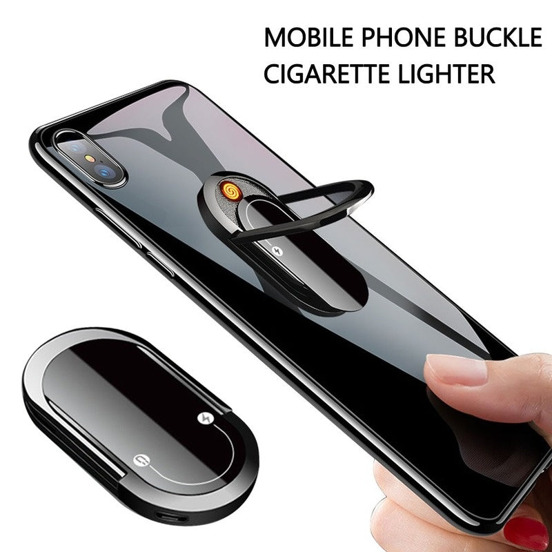 2 In 1 Portable USB Plasma Lighter & Multi-function Phone Holder