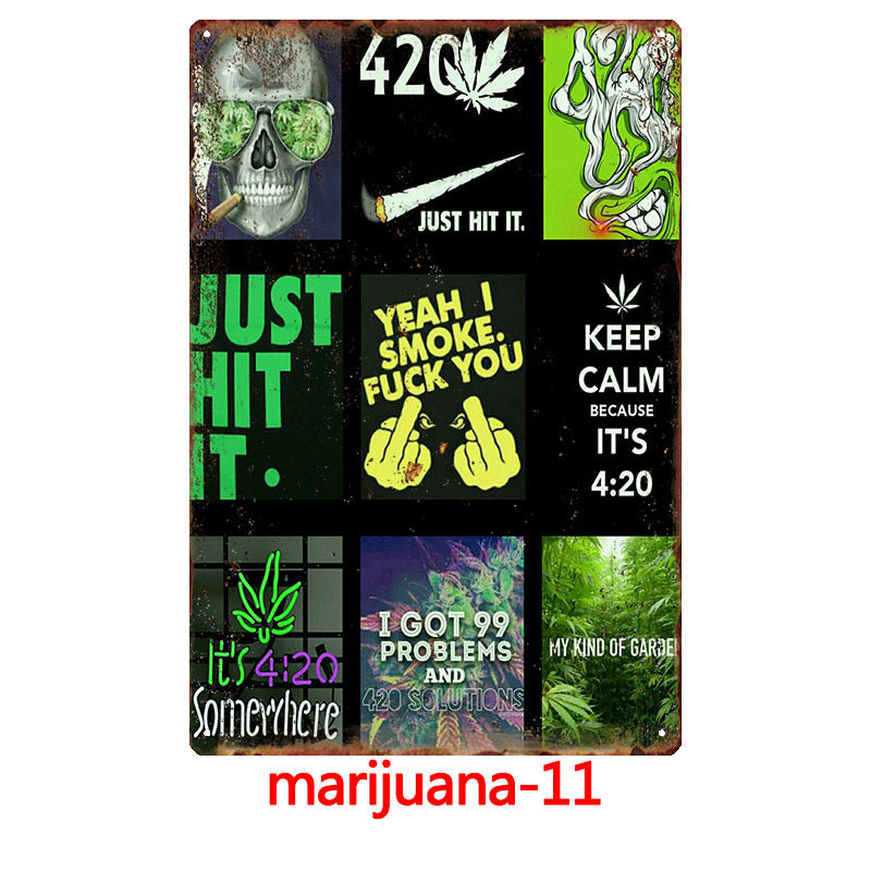 Various Canna-Themed Tin Signs #2 for your Bar, Man Cave, or Garage