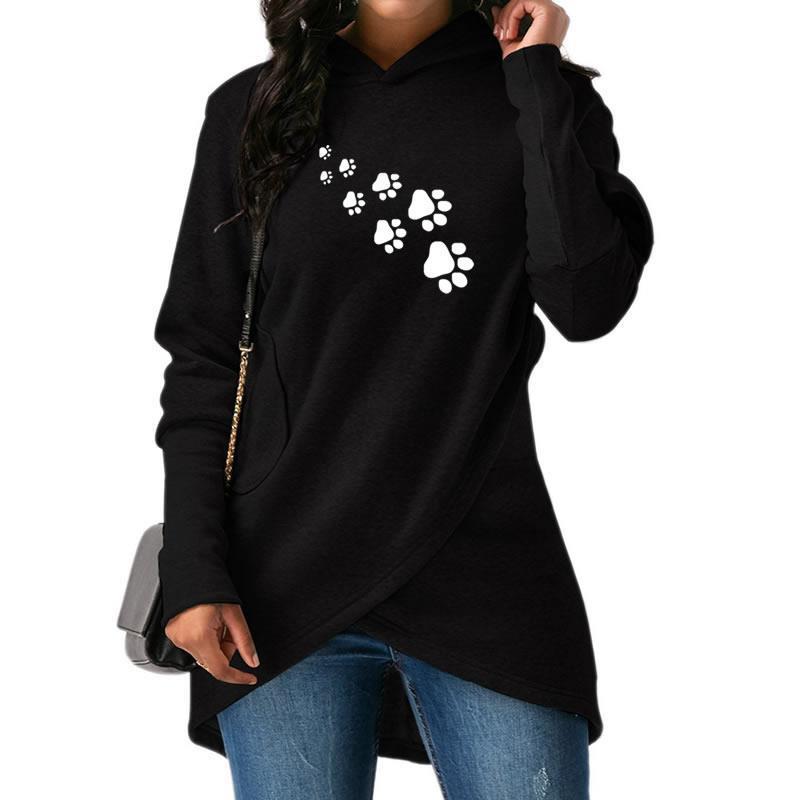 Dog paw print hoodie