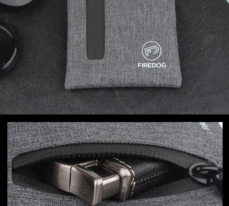 Firedog Mini Canvas Zipper Smell-proof Bag