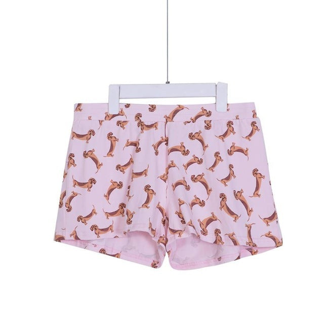 Dachshund Print Pajama Shorts and Set