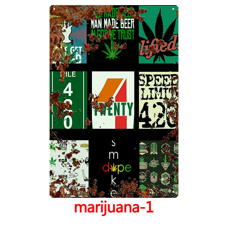 Various Canna-Themed Tin Signs #2 for your Bar, Man Cave, or Garage