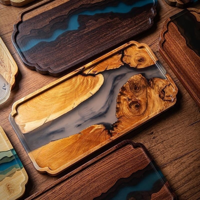 Wood & Epoxy Multi-functional Tray