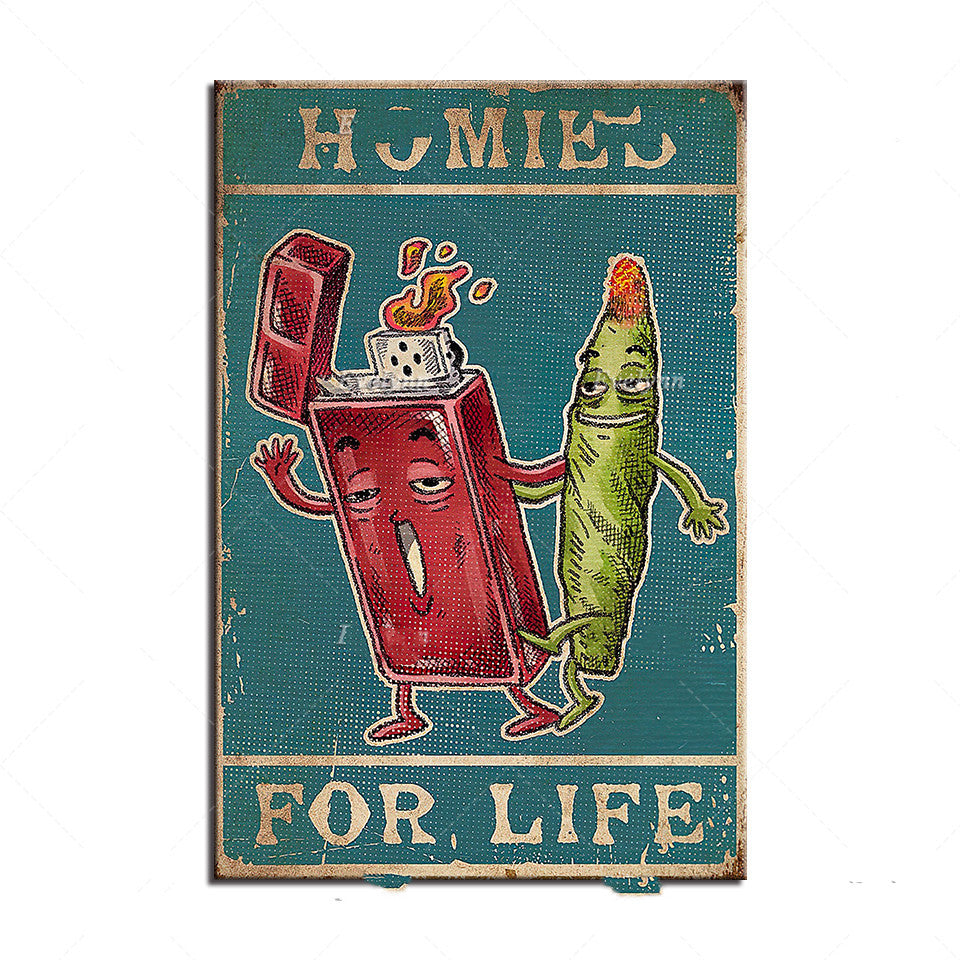 Homies for Life Frame-less Canvas Print- Multiple Sizes Available