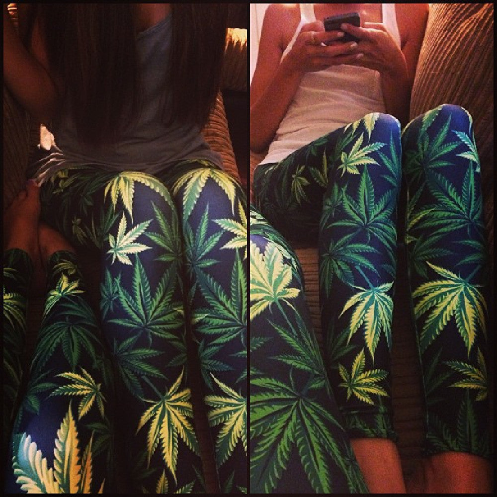 Canna Leaf Print Leggings