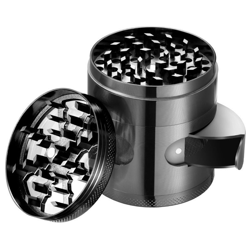 4-Layer Multi-functional Herb Grinder with Optional Side Pour