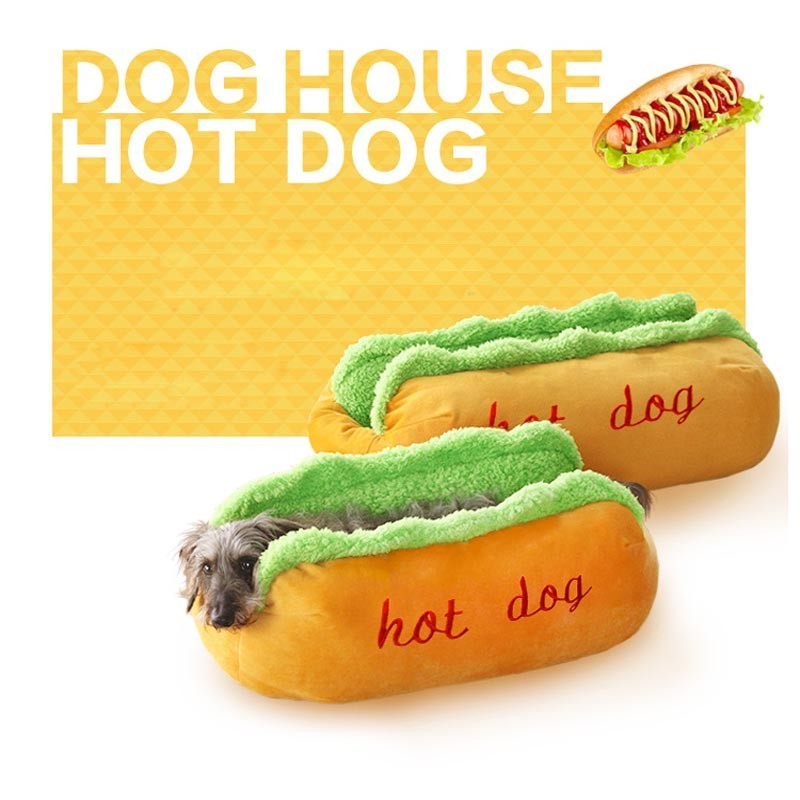 Hot Dog Bun-Shaped Dog Bed- Perfect for Dachshunds!