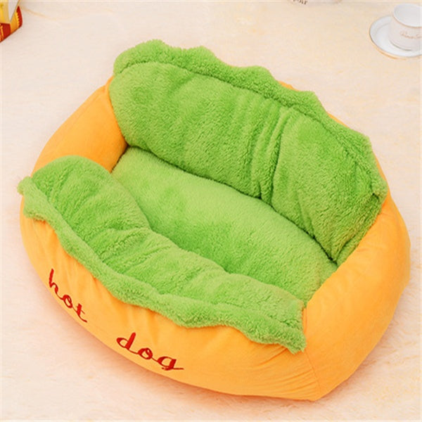 Hot Dog Bun-Shaped Dog Bed- Perfect for Dachshunds!