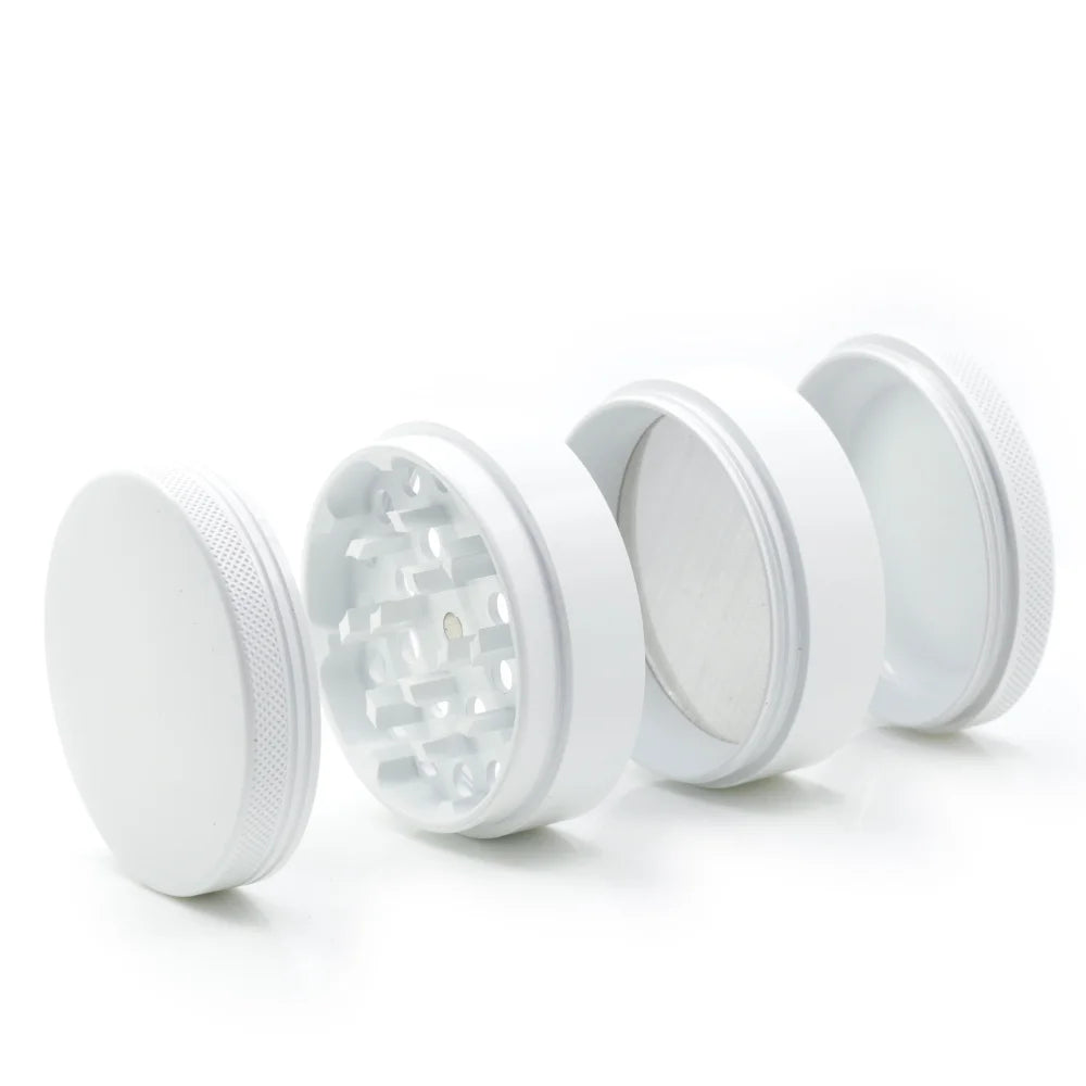 White Nonstick Ceramic Coating Metal Grinder-4 Layers 2 Sizes available)