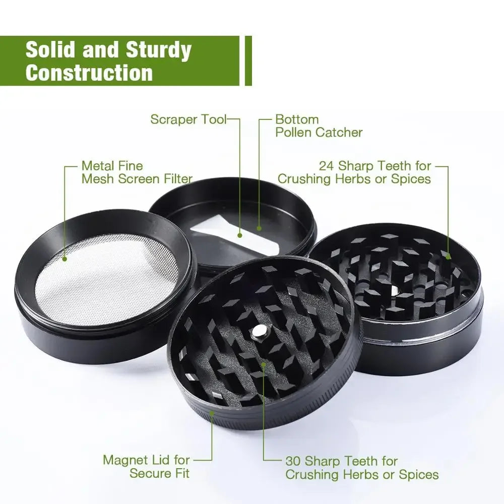 4 Layer Mini Herb Grinder- Assorted Styles (40mm or 50mm)