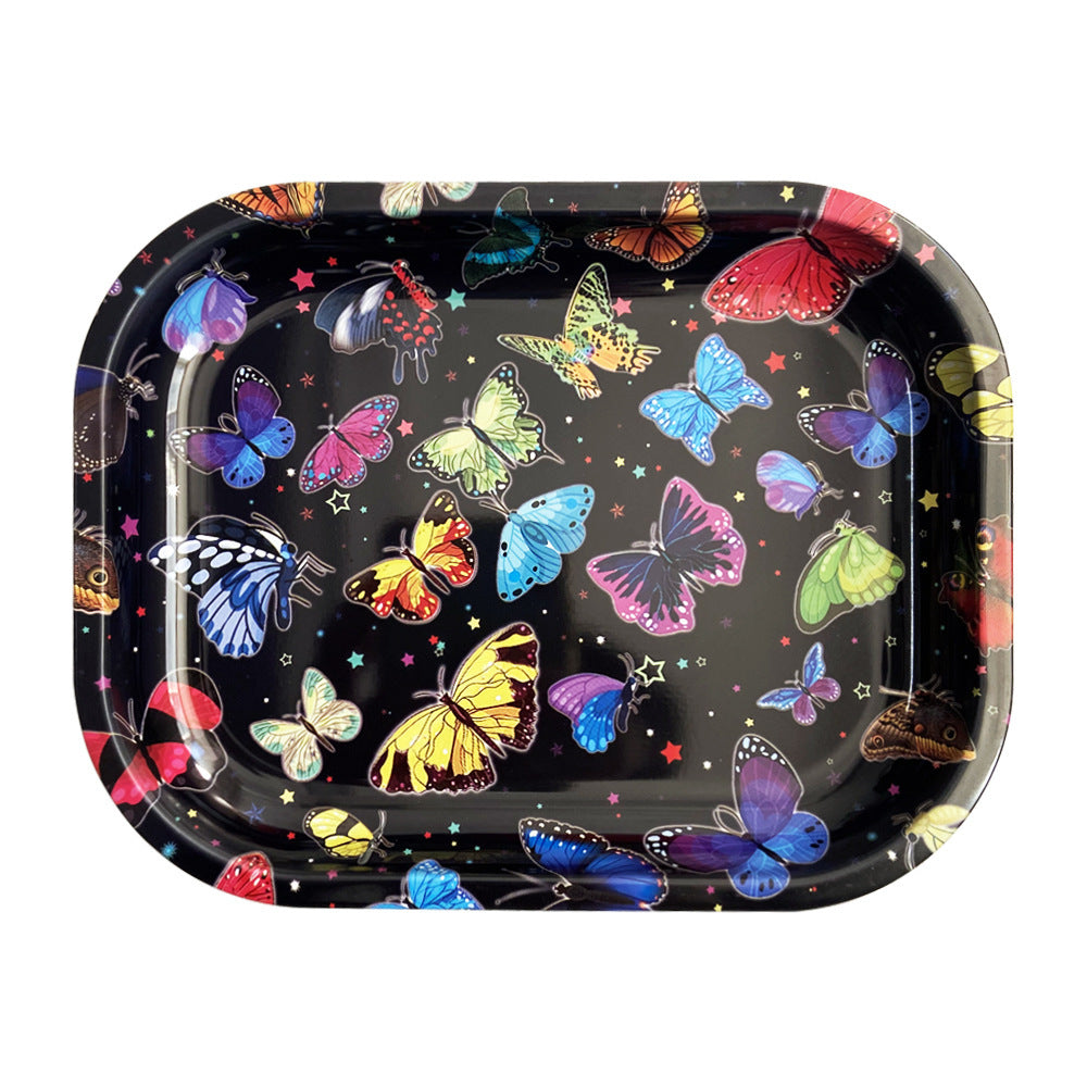 Tinplate Blunt Rolling Tray- Assorted Styles