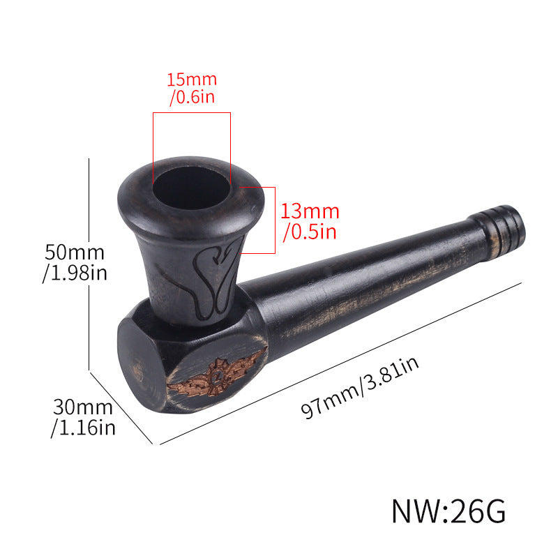 Solid Wood One-Piece Small Pipe in 3 Styles