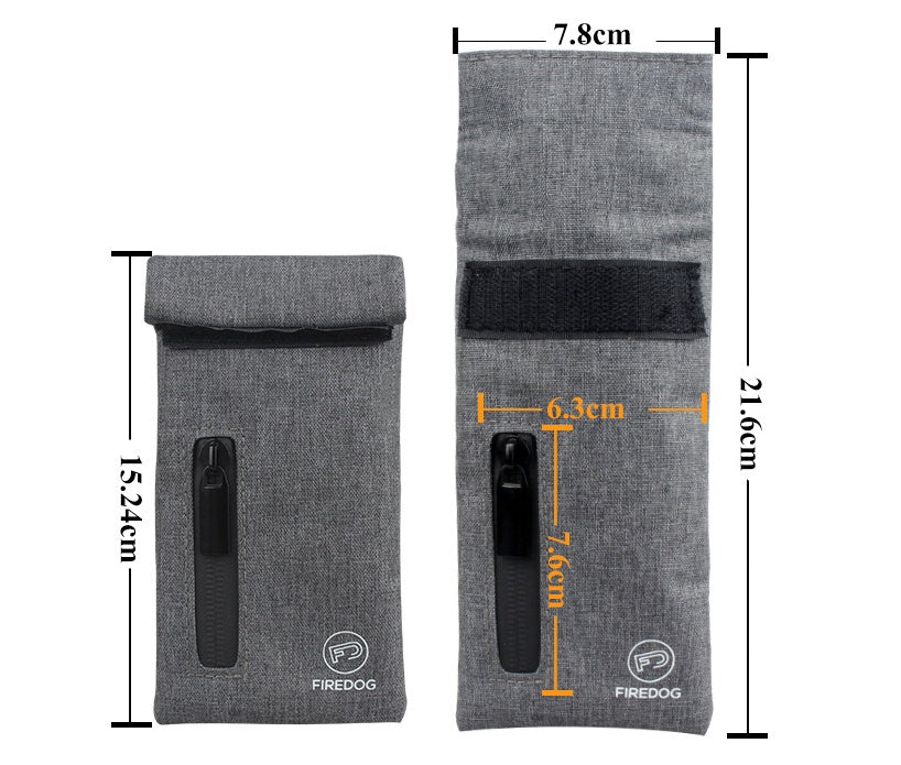 Firedog Mini Canvas Zipper Smell-proof Bag