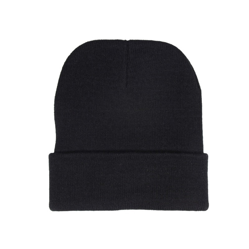 Unisex Knit Beanie with Embroidered Canna-Leaf