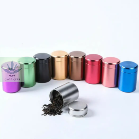 Smell Proof, Waterproof, Airtight Stash Jar- Metal Various Colors